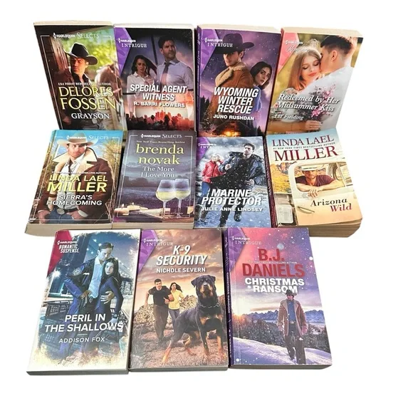 Lot of 11 Romance Books by Harlequin Intrique and Romantic Suspense Selects - Picture 2 of 2